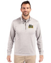 Drexel Dragons Cutter & Buck Stealth Heathered Quarter Zip Mens Pullover Polished Medium Gray Front Thumbnail Image