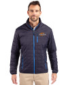 Pepperdine Waves Cutter & Buck Rainier PrimaLoft® Mens Eco Insulated Full Zip Puffer Jacket Dark Navy Front Thumbnail Image