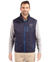 Emory Eagles Cutter & Buck Rainier PrimaLoft® Mens Eco Insulated Full Zip Puffer Vest Dark Navy Front Thumbnail Image