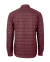 Montana Grizzlies Cutter & Buck Rainier PrimaLoft® Mens Eco Insulated Quilted Shirt Jacket Bordeaux Mannequin Back Thumbnail Image