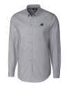 Tulane Green Wave Cutter & Buck Stretch Oxford Mens Long Sleeve Dress Shirt Charcoal Mannequin Thumbnail Image