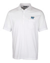 Middle Tennessee Blue Raiders Cutter & Buck Advantage Tri-Blend Jersey Mens Big and Tall Pocket Polo White Mannequin Thumbnail Image