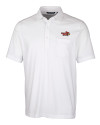 Illinois State Redbirds Cutter & Buck Advantage Tri-Blend Jersey Mens Big and Tall Pocket Polo White Mannequin Thumbnail Image