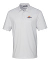 Pepperdine Waves Cutter & Buck Pike Double Dot Print Stretch Mens Polo White Mannequin Thumbnail Image