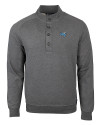 Middle Tennessee Blue Raiders Cutter & Buck Saturday Cotton Blend Mens Mock Pullover Sweatshirt Charcoal Heather Mannequin Thumbnail Image