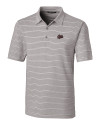 Montana Grizzlies Cutter & Buck Forge Epic Confidence Recycled Heathered Stripe Stretch Mens Polo Polished Medium Gray Mannequin Thumbnail Image
