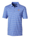 Pepperdine Waves Cutter & Buck Forge Epic Confidence Recycled Heathered Stripe Stretch Mens Polo Chelan Blue Mannequin Thumbnail Image