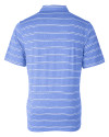 Emory Eagles Cutter & Buck Forge Epic Confidence Recycled Heathered Stripe Stretch Mens Polo Chelan Blue Mannequin Back Thumbnail Image
