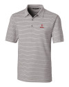 Bradley Braves Cutter & Buck Forge Epic Confidence Recycled Heathered Stripe Stretch Mens Polo Polished Medium Gray Mannequin Thumbnail Image