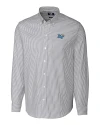Middle Tennessee Blue Raiders Cutter & Buck Stretch Oxford Stripe Mens Big and Tall Long Sleeve Dress Shirt Charcoal Mannequin Thumbnail Image