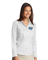 Middle Tennessee Blue Raiders Cutter & Buck Epic Easy Care Fine Twill Womens Long Sleeve Dress Shirt White Front Thumbnail Image