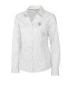 Emory Eagles Cutter & Buck Epic Easy Care Fine Twill Womens Long Sleeve Dress Shirt White Mannequin Thumbnail Image
