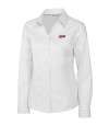 Eastern Kentucky Colonels Cutter & Buck Epic Easy Care Fine Twill Womens Long Sleeve Dress Shirt White Mannequin Thumbnail Image