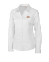 Pepperdine Waves Cutter & Buck Epic Easy Care Fine Twill Womens Long Sleeve Dress Shirt White Mannequin Thumbnail Image