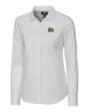 Drexel Dragons Cutter & Buck Stretch Oxford Womens Long Sleeve Dress Shirt White Mannequin Thumbnail Image