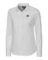 Montana Grizzlies Cutter & Buck Stretch Oxford Womens Long Sleeve Dress Shirt White Mannequin Thumbnail Image
