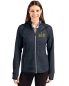 Drexel Dragons Cutter & Buck Mainsail Full Zip Hooded Womens Jacket Liberty Navy Heather Front Thumbnail Image