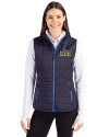 Drexel Dragons Cutter & Buck Rainier PrimaLoft® Womens Eco Insulated Full Zip Puffer Vest Dark Navy Front Thumbnail Image