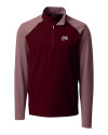 Montana Grizzlies Cutter & Buck Response Lightweight Hybrid Quarter Zip Mens Pullover Windbreaker Bordeaux Mannequin Thumbnail Image