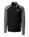 Illinois State Redbirds Cutter & Buck Response Lightweight Hybrid Quarter Zip Mens Pullover Windbreaker Black Mannequin Thumbnail Image