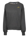 Drexel Dragons Cutter & Buck Saturday Cotton Blend Womens Crew Neck Sweatshirt Charcoal Heather Mannequin Thumbnail Image