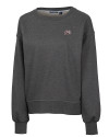 Montana Grizzlies Cutter & Buck Saturday Cotton Blend Womens Crew Neck Sweatshirt Charcoal Heather Mannequin Thumbnail Image