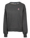 Bradley Braves Cutter & Buck Saturday Cotton Blend Womens Crew Neck Sweatshirt Charcoal Heather Mannequin Thumbnail Image