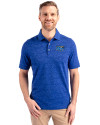 Middle Tennessee Blue Raiders Cutter & Buck Advantage Tri-Blend Space Dye Mens Polo Dark Tour Blue Front Thumbnail Image