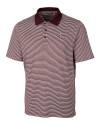 Montana Grizzlies Cutter & Buck Forge Tonal Stripe Stretch Mens Polo Bordeaux Mannequin Thumbnail Image
