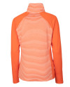 UOP Tigers Cutter & Buck Forge Tonal Stripe Stretch Half Zip Womens Top College Orange Mannequin Back Thumbnail Image