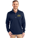 Drexel Dragons Cutter & Buck Traverse Stretch Eco Quarter Zip Mens Pullover Liberty Navy Front Thumbnail Image