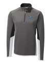 Middle Tennessee Blue Raiders Cutter & Buck Traverse Colorblock Stretch Quarter Zip Mens Pullover Elemental Grey Mannequin Thumbnail Image