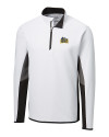 View image 3: Drexel Dragons Cutter & Buck Traverse Colorblock Stretch Quarter Zip Mens Pullover White Mannequin