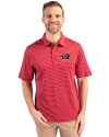 Illinois State Redbirds Cutter & Buck Forge Pencil Stripe Stretch Mens Polo Cardinal Red Front Thumbnail Image