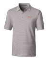 UOP Tigers Cutter & Buck Forge Pencil Stripe Stretch Mens Polo Polished Medium Gray Mannequin Thumbnail Image