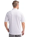 VCU Rams Cutter & Buck Forge Pencil Stripe Stretch Mens Polo White Back 2 Thumbnail Image