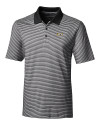 VCU Rams Cutter & Buck Forge Tonal Stripe Stretch Mens Big and Tall Polo Black Mannequin Thumbnail Image