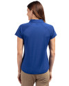 Emory Eagles Cutter & Buck Forge Stretch Womens Short Sleeve Polo Tour Blue Back Thumbnail Image