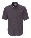 Miami University RedHawks - Cutter & Buck Epic Easy Care Nailshead Mens Short Sleeve Dress Shirt Black Mannequin Thumbnail Image