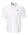 Miami University RedHawks - Cutter & Buck Epic Easy Care Nailshead Mens Short Sleeve Dress Shirt White Mannequin Thumbnail Image