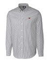 Miami University RedHawks - Cutter & Buck Stretch Oxford Stripe Mens Long Sleeve Dress Shirt Charcoal Mannequin Thumbnail Image
