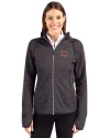Miami University RedHawks - Cutter & Buck Mainsail Full Zip Hooded Womens Jacket Charcoal Heather Front Thumbnail Image
