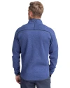San Jose State Spartans Cutter & Buck Mainsail Sweater-Knit Mens Full Zip Jacket Tour Blue Heather Back Thumbnail Image