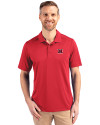 Miami University RedHawks - Cutter & Buck Prospect Eco Textured Stretch Recycled Mens Short Sleeve Polo Red Front Thumbnail Image