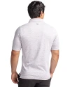 San Jose State Spartans Cutter & Buck Advantage Tri-Blend Space Dye Mens Polo Elemental Grey Back Thumbnail Image