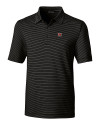Miami University RedHawks - Cutter & Buck Forge Pencil Stripe Stretch Mens Polo Black Mannequin Thumbnail Image