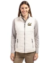 Cal Golden Bears Cutter & Buck Rainier PrimaLoft® Womens Eco Insulated Full Zip Puffer Vest Coconut Front Thumbnail Image