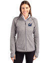 Cal Golden Bears Cutter & Buck Mainsail Full Zip Hooded Womens Jacket Polished Heather Front Thumbnail Image