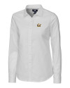 Cal Golden Bears Cutter & Buck Stretch Oxford Womens Long Sleeve Dress Shirt White Mannequin Thumbnail Image