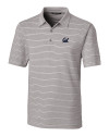 Cal Golden Bears Cutter & Buck Forge Epic Confidence Recycled Heathered Stripe Stretch Mens Polo Polished Medium Gray Mannequin Thumbnail Image
